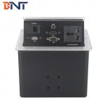 Multi Function Countertop Pop Up Electrical Outlet Matte Black Color With HDMI / VGA for sale