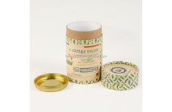 China Biodegradable Cylinder Food Grade Paper Tube Can Packaging With Metal Cover supplier