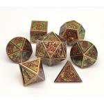 Antiwear Metal Mini RPG Dice Sets Gold Plated Surface Lightweight for sale