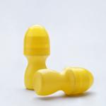 Yellow Plastic Roller Ball Bottles Cosmetic 30ml Roll On Perfume