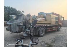 China Used Mini Concrete Line Pump Truck Cement Transfer Pump with 2 Boom Sections supplier