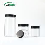 JXPACK Wholesale PET cylindrical plastic cans with threaded caps, used as cosmetic packaging containers and empty bottles for sale