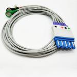 90cm Durable HP 5 Leads snap ECG Cables And Leadwires Customized Design OEM / ODM Service for sale