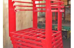 China Millwork Collapsible Stacking Rack For Logistics Center , Blue / Orange supplier