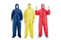China Waterproof Cleanroom Disposable Working Coverall Blue Stripe Chemical Protective supplier