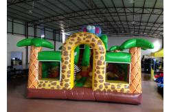 China Savanna Slide Inflatable Bounce House , Amusement Park Inflatable Bouncy Castle supplier