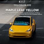 K117 Maple Leaf Yellow TPU Color Car Paint Protection Film Custom Vinyl Wrap Sticker for sale