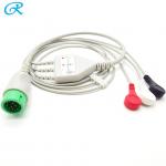Comen C100a Telemetry 3 Lead ECG Cable Snap 12pin Connector 1m / 3ft for sale