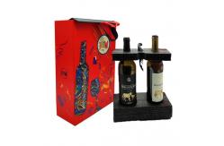 China Recycled Wine Bottles Cardboard Paper Boxes With Handles supplier