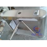 Half Height Entry Office Building Tripod Turnstile Gate 304 Stainless Steel for sale