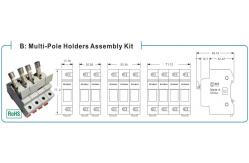 China Multi - pole Photovoltaic Fuse Base , Ceramic Fuse Holder / Tube Fuse Block supplier