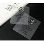 Screen Printed Clear TPU Washing Instruction Labels For Garments