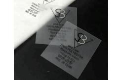 China Screen Printed Clear TPU Washing Instruction Labels For Garments supplier