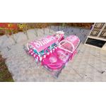 Pink Color Inflatable Water Playground 20*15m For Summer Feeling for sale