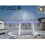 0.8mm Transparent PVC Inflatable Bubble Tent / Airtight Clear Dome Tent For Party for sale