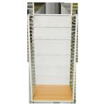 1500mm Height 350mm Width Iron And Wood Shelves For Beauty Shop for sale
