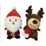 24cm 9.45in Christmas Tree With Stuffed Animals Reindeer Santa Claus Stuffed Animal for sale