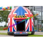 Flag Disco Party Commercial Bouncy Castles Full Painting For Kids for sale