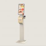 15.6 Inch Touch Screen Self Service Kiosk With POS Payment QR Scanner For Food Ordering for sale