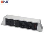 Modular Design Table Mounted Power Outlet With Telephone Interface
