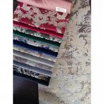 Polyester Jacquard Customized Flower Print Fabric Velvet Sofa Fabric for sale
