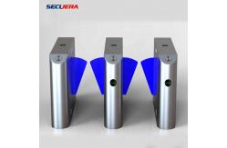 China Face Recognition Pedestrian Control Electronic Flap Barrier Gate/ Acrylic Counter Turnstiles supplier