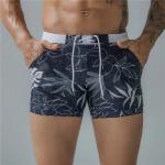 Plus Size Mens Swimming Trunks Boxer Printed Five Point Plus Size Mens Swimsuits for sale