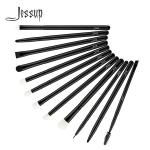 Jessup Black 12pcs Essential Eye Makeup Brush Set Private Label Makeup Line Factory Mixed hair Brushes T322 for sale