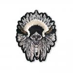 Sequins Applique Embroidered Biker Patches Laser Cut Border Iron On Velcro Backing for sale