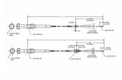 China Mixture 565 - 550 Series Gear Shift Control Cable Push Pull Control Cable Head supplier