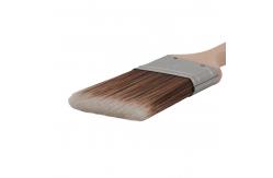 China Tapered brush,flat paint brush,synthetic paint brush with long wooden handle supplier