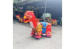 China Coin Control Walking Dinosaur Rides , Animatronic Dino Ride On supplier