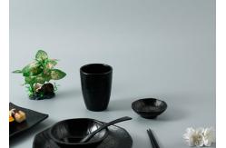China Black 260cc 100% A5 Melamine Cups Mugs Go With Ramen Bowl supplier