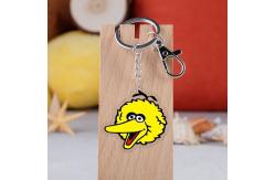 China Metal Ring Attachment Transparent Acrylic Keychain Durable Cartoon Sesame Street Print supplier