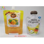 Reusable Liquid Spout Bags , Stand Up Pouches With Cap Doypack Foil Juice Spout for sale