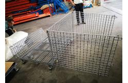 China Silvery Cold Steel Foldable Wire Mesh Security Cage For Warehouse Storage supplier
