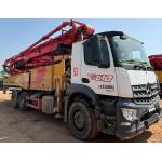 2020 Sany Benz 52M Used Concrete Mobile Pump Truck SYM5353THB 520C-10 Red/Yellow/Black for sale