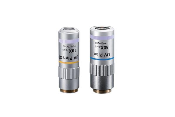 UV Infinite Achromatic Objective Lens , Long Working Distance Microscope Objective