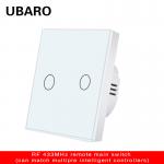 EU Standard 86 Type Tempered Glass Panel Main Switch  433.92MHZ Wireless Remote Switch for Smart Home Devices for sale