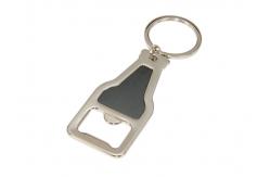 China Beer Shape Silver Metal Key Holder Holder Keyring Bottle Opener Keychain supplier