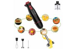 China Durable stainless steel blades manual hand blender includes beaker, chopper, whisk, milk frother supplier
