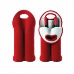 Customized Size Portable 1/2 Bottles Beer Cooling Holder Carrier Neoprene Wine Bottle Freezer Bag Cooler Wine-bottle Bag for sale