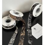French 2.5cm Ink Printed Ribbon Flower Bouquet Tie Gift Bow DIY Floral Materials for sale