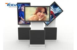 China Floor Standing Rotate Monitor Screen Silver Frame For Advertising Display supplier
