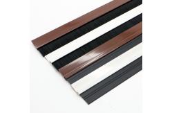 China Self Adhesive Door Bottom Seal Strip White PVC With PP Brush supplier