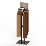 One Side 153x910mm Hardwood Tiles Display Rack With 10 Wire Hooks for sale