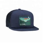 Custom Embroidered Flat Bill Snapback Hats , Nylon Mesh  Snapback Hats