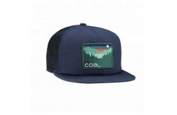 China Custom Embroidered Flat Bill Snapback Hats , Nylon Mesh  Snapback Hats supplier