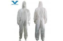 China Waterproof Microporous Hooded Isolation Coveralls Without Foots Cover Customization supplier