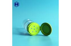 China Clear Powder Spice Jar Sifter Caps Fully Air Tight Plastic Spice Bottles supplier